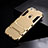 Funda Bumper Silicona y Plastico Mate Carcasa con Soporte para Apple iPhone 6 Plus Oro