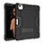 Funda Bumper Silicona y Plastico Mate Carcasa con Soporte para Apple New iPad Air 10.9 (2020) Negro