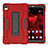 Funda Bumper Silicona y Plastico Mate Carcasa con Soporte para Huawei MediaPad M6 8.4 Rojo