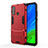 Funda Bumper Silicona y Plastico Mate Carcasa con Soporte para Huawei Nova Lite 3 Plus Rojo