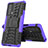 Funda Bumper Silicona y Plastico Mate Carcasa con Soporte para Motorola Moto Edge 20 5G Morado