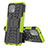 Funda Bumper Silicona y Plastico Mate Carcasa con Soporte para Motorola Moto Edge 20 Lite 5G Verde