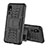 Funda Bumper Silicona y Plastico Mate Carcasa con Soporte para Samsung Galaxy A2 Core A260F A260G Negro