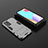 Funda Bumper Silicona y Plastico Mate Carcasa con Soporte para Samsung Galaxy A52 4G Gris