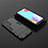Funda Bumper Silicona y Plastico Mate Carcasa con Soporte para Samsung Galaxy A52 4G Negro