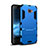 Funda Bumper Silicona y Plastico Mate Carcasa con Soporte para Samsung Galaxy A9 Pro (2016) SM-A9100 Azul