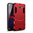 Funda Bumper Silicona y Plastico Mate Carcasa con Soporte para Samsung Galaxy A9 Pro (2016) SM-A9100 Rojo