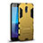 Funda Bumper Silicona y Plastico Mate Carcasa con Soporte para Samsung Galaxy C8 C710F Oro
