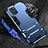 Funda Bumper Silicona y Plastico Mate Carcasa con Soporte para Samsung Galaxy M80S Azul