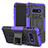 Funda Bumper Silicona y Plastico Mate Carcasa con Soporte para Samsung Galaxy S10e Morado