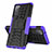 Funda Bumper Silicona y Plastico Mate Carcasa con Soporte para Samsung Galaxy S20 Lite 5G Morado