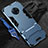 Funda Bumper Silicona y Plastico Mate Carcasa con Soporte para Vivo Nex 3S Azul