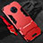 Funda Bumper Silicona y Plastico Mate Carcasa con Soporte para Vivo Nex 3S Rojo