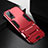 Funda Bumper Silicona y Plastico Mate Carcasa con Soporte para Vivo X51 5G Rojo