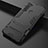 Funda Bumper Silicona y Plastico Mate Carcasa con Soporte para Xiaomi Redmi Note 8 (2021) Negro