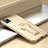 Funda Bumper Silicona y Plastico Mate Carcasa con Soporte R01 para Apple iPhone 11 Pro Oro