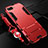 Funda Bumper Silicona y Plastico Mate Carcasa con Soporte R01 para Oppo R17 Neo Rojo