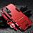 Funda Bumper Silicona y Plastico Mate Carcasa con Soporte R01 para Xiaomi Mi 12T 5G Rojo