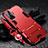 Funda Bumper Silicona y Plastico Mate Carcasa con Soporte R01 para Xiaomi Redmi K50 Gaming AMG F1 5G Rojo