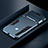 Funda Bumper Silicona y Plastico Mate Carcasa con Soporte R03 para Xiaomi Redmi Note 8 (2021) Azul