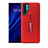 Funda Bumper Silicona y Plastico Mate Carcasa con Soporte T01 para Huawei P30 Pro Rojo