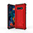 Funda Bumper Silicona y Plastico Mate Carcasa con Soporte T01 para Samsung Galaxy S10e Rojo