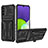 Funda Bumper Silicona y Plastico Mate Carcasa con Soporte YF1 para Samsung Galaxy A04s Negro