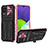 Funda Bumper Silicona y Plastico Mate Carcasa con Soporte YF1 para Samsung Galaxy A22 4G Rosa