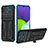 Funda Bumper Silicona y Plastico Mate Carcasa con Soporte YF1 para Samsung Galaxy A22s 5G Azul