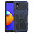 Funda Bumper Silicona y Plastico Mate Carcasa con Soporte YF1 para Samsung Galaxy M01 Core Azul