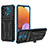 Funda Bumper Silicona y Plastico Mate Carcasa con Soporte YF1 para Samsung Galaxy M32 5G Azul