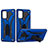 Funda Bumper Silicona y Plastico Mate Carcasa con Soporte YF1 para Samsung Galaxy S20 5G Azul