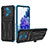 Funda Bumper Silicona y Plastico Mate Carcasa con Soporte YF1 para Samsung Galaxy S20 FE 4G Azul
