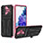 Funda Bumper Silicona y Plastico Mate Carcasa con Soporte YF1 para Samsung Galaxy S20 FE 4G Rosa Roja
