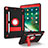 Funda Bumper Silicona y Plastico Mate Carcasa con Soporte YJ1 para Apple iPad 10.2 (2020) Rojo y Negro