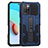 Funda Bumper Silicona y Plastico Mate Carcasa con Soporte ZJ1 para Xiaomi Redmi 10 4G Azul