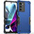 Funda Bumper Silicona y Plastico Mate Carcasa para Motorola Moto G200 5G Azul