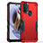 Funda Bumper Silicona y Plastico Mate Carcasa para Motorola Moto G41 Rojo