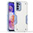 Funda Bumper Silicona y Plastico Mate Carcasa para Motorola Moto G71s 5G Blanco