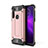 Funda Bumper Silicona y Plastico Mate Carcasa para Motorola Moto G8 Power Oro Rosa