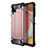 Funda Bumper Silicona y Plastico Mate Carcasa para Samsung Galaxy A12 5G Oro Rosa