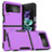 Funda Bumper Silicona y Plastico Mate Carcasa para Samsung Galaxy Z Flip4 5G Morado