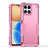 Funda Bumper Silicona y Plastico Mate Carcasa QW1 para Huawei Honor X8 4G Rosa