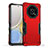 Funda Bumper Silicona y Plastico Mate Carcasa QW1 para Huawei Honor X9 5G Rojo