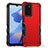 Funda Bumper Silicona y Plastico Mate Carcasa QW1 para Oppo A16 Rojo