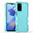 Funda Bumper Silicona y Plastico Mate Carcasa QW1 para Oppo A16s Azul Claro