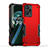 Funda Bumper Silicona y Plastico Mate Carcasa QW1 para Realme Q5 5G Rojo