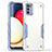 Funda Bumper Silicona y Plastico Mate Carcasa QW1 para Samsung Galaxy A02s Blanco