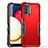Funda Bumper Silicona y Plastico Mate Carcasa QW1 para Samsung Galaxy A03s Rojo