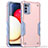 Funda Bumper Silicona y Plastico Mate Carcasa QW1 para Samsung Galaxy A03s Rosa